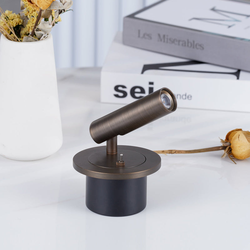 Adjustable Metal LED Wall Reading Lamp with Cylindrical Head