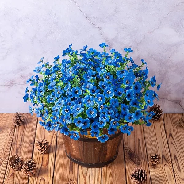 Artificial Hanging Flower Basket with Realistic Floral Arrangement for Home and Garden