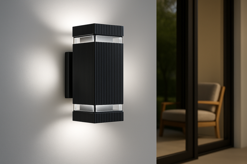Modern Outdoor Wall Light with Up and Down Light and Weather-Resistant Design