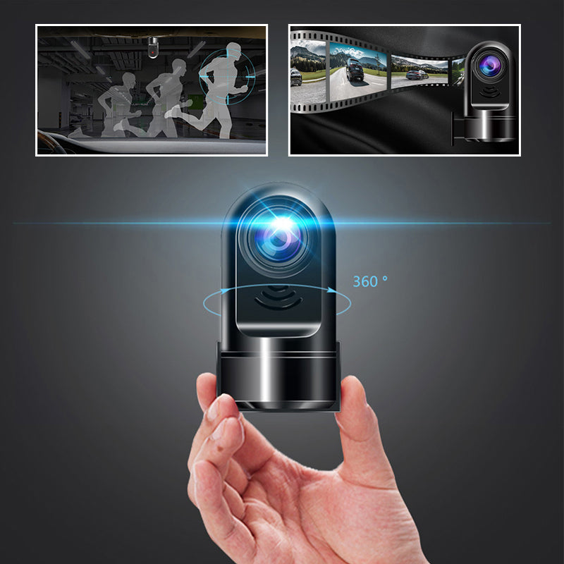 Mini Dash Camera with Full HD Recording and Rotating Mount