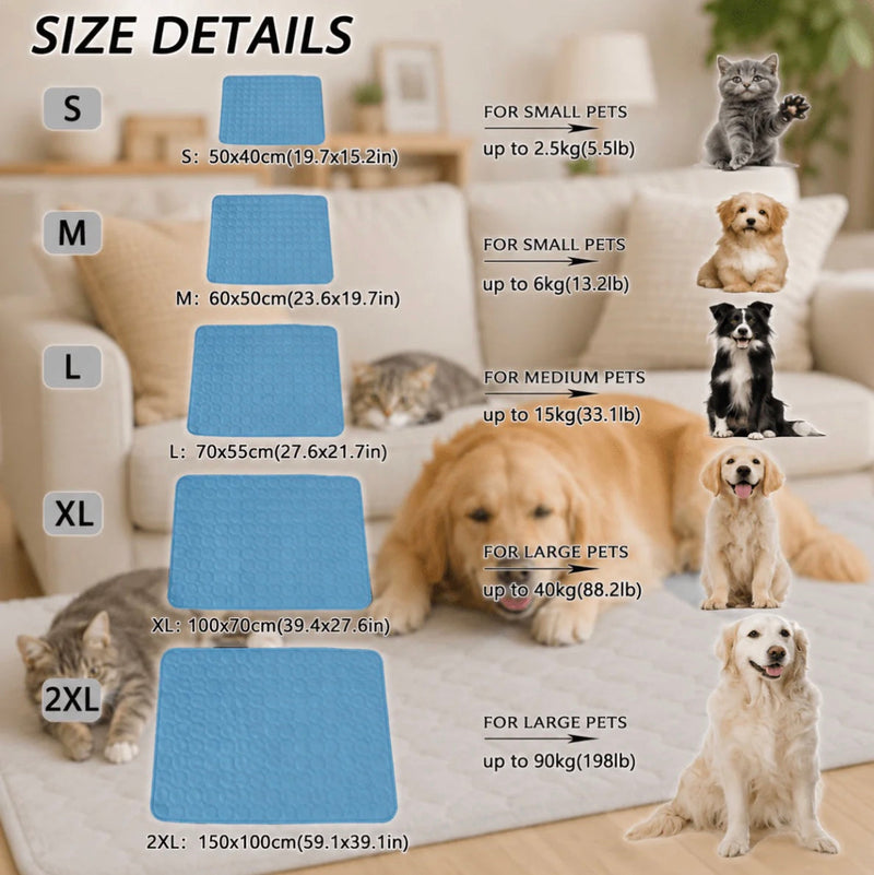 Lit rafraîchissant pour animaux de compagnie – Extra grand, design confortable pour chiens et chats