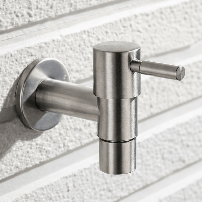 Dual Outlet 304 Stainless Steel Wall-Mounted Tap