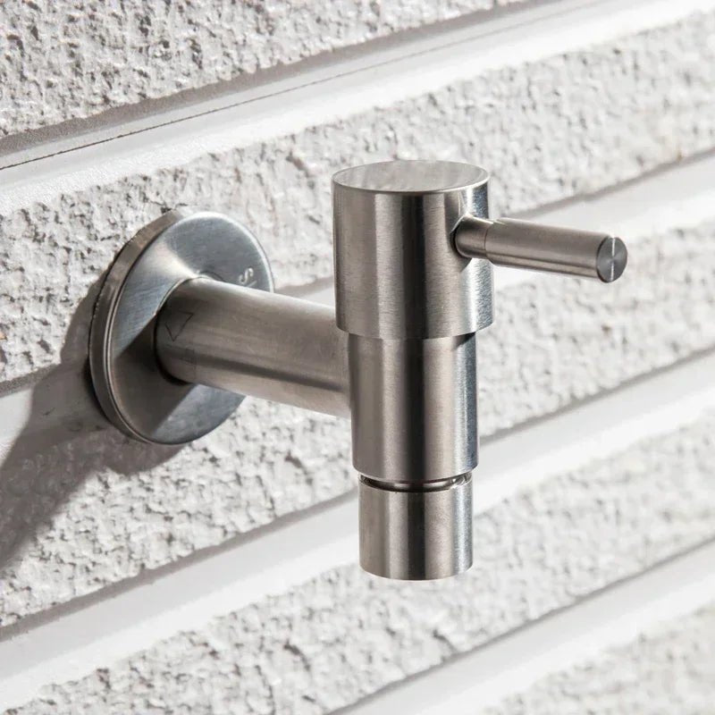 Dual Outlet 304 Stainless Steel Wall-Mounted Tap