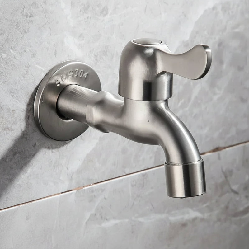 Dual Outlet 304 Stainless Steel Wall-Mounted Tap