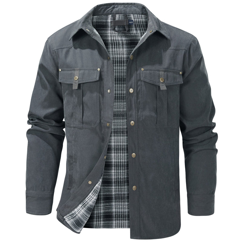 Versatile Men's Jacket with Insulated Flannel Lining – Functional and Reliable