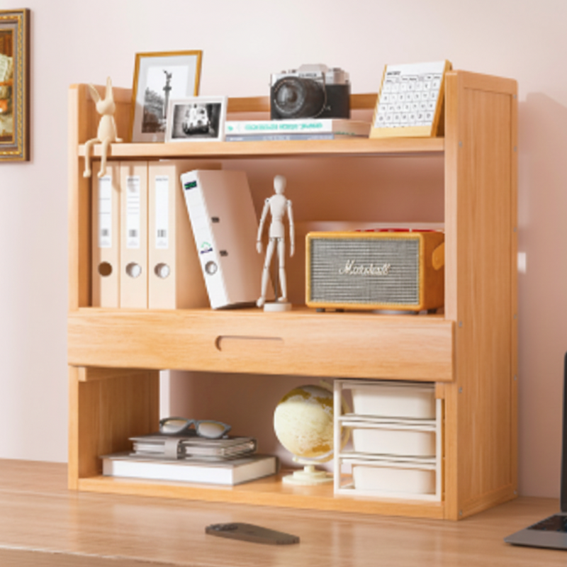 Bamboo Bookshelf with Optional Drawer and Two or Three Tiers