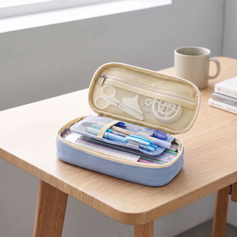 Large Two-Tier Pencil Case for 90 Pens