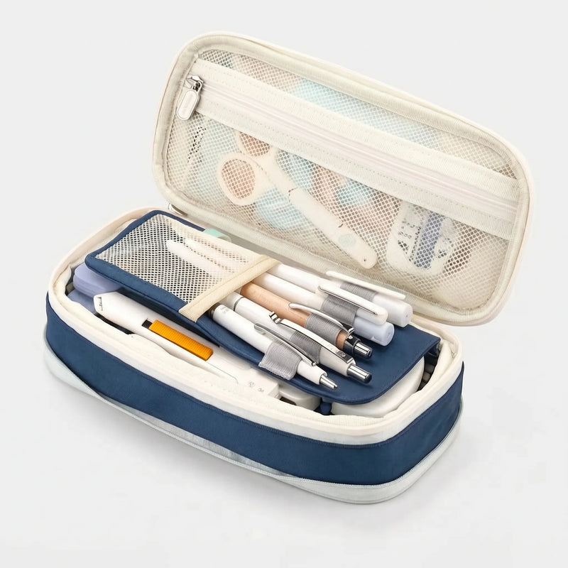 Large Two-Tier Pencil Case for 90 Pens