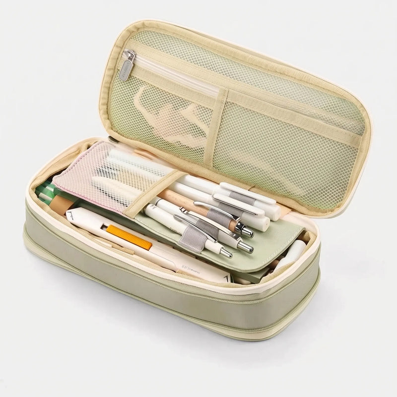 Large Two-Tier Pencil Case for 90 Pens