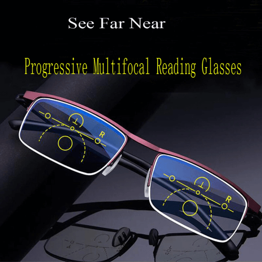 Progressive Reading Glasses with Photochromic Multi-Zone Lenses