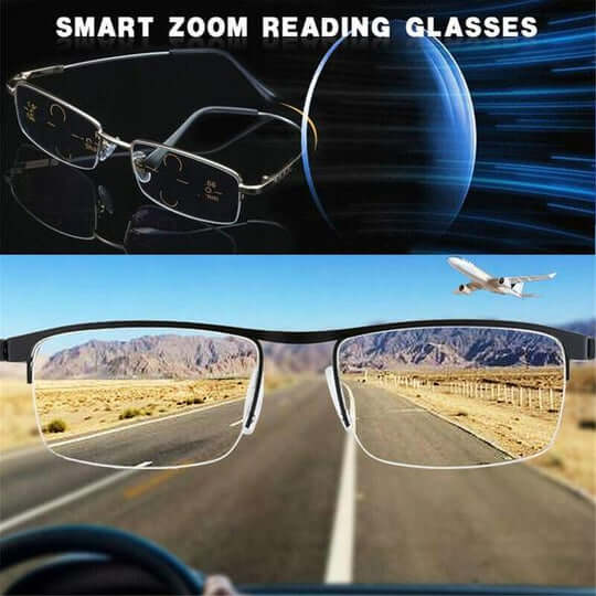 Progressive Reading Glasses with Photochromic Multi-Zone Lenses