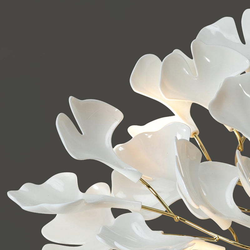 Ginkgo Leaf Ceramic Flush Mount Ceiling Light