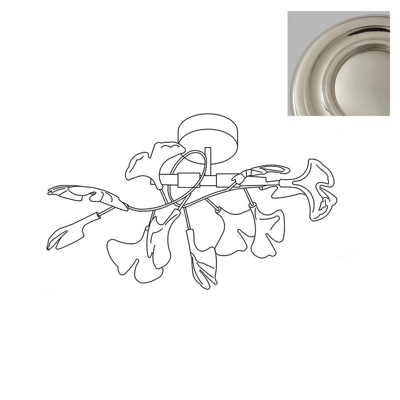 Ginkgo Leaf Ceramic Flush Mount Ceiling Light
