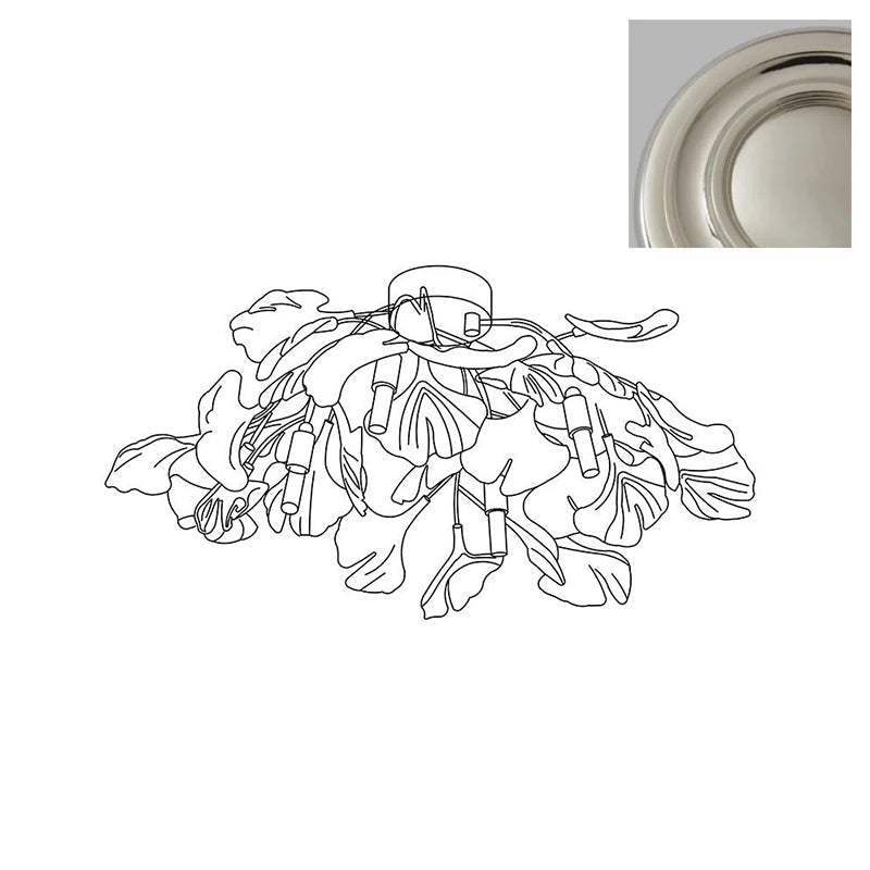 Ginkgo Leaf Ceramic Flush Mount Ceiling Light