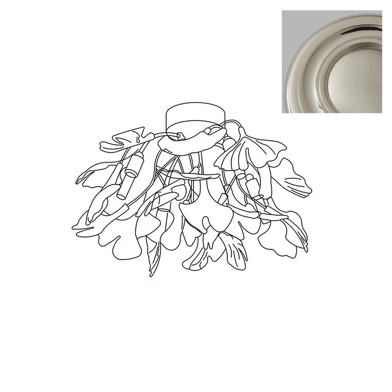 Ginkgo Leaf Ceramic Flush Mount Ceiling Light