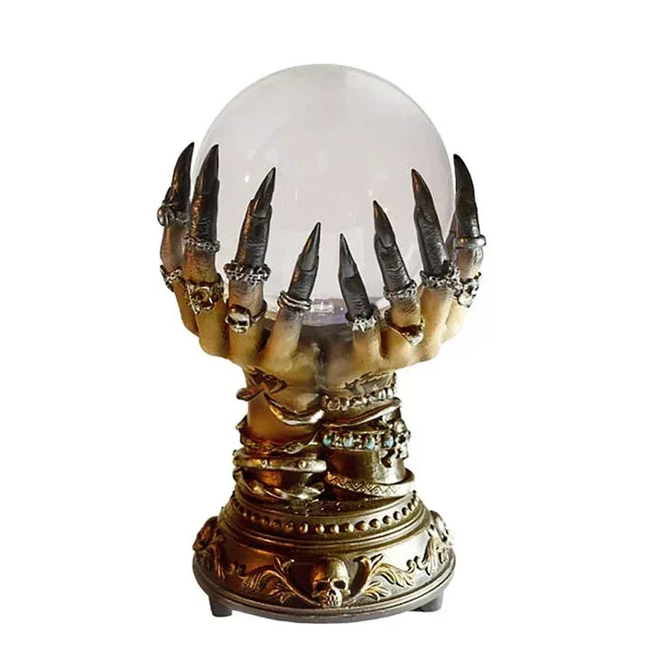 Vespera Gothic Skeletal Hand Plasma Globe Lamp