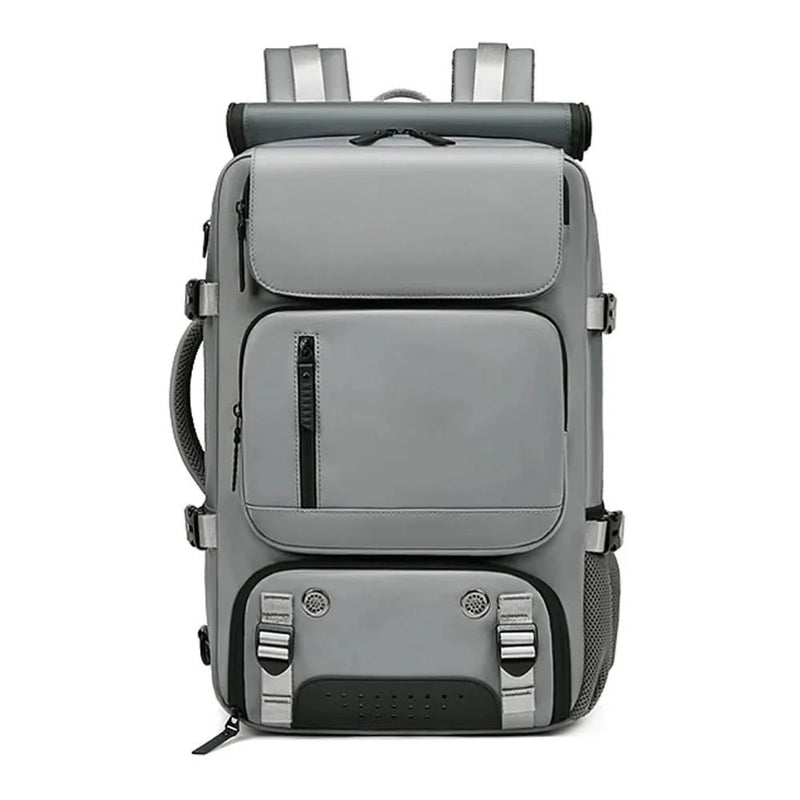 Water-Resistant Travel Backpack with USB Charging Port and Shoe Compartment