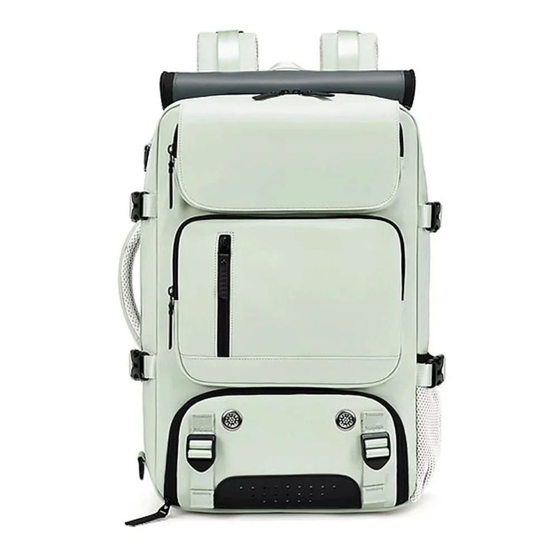 Water-Resistant Travel Backpack with USB Charging Port and Shoe Compartment