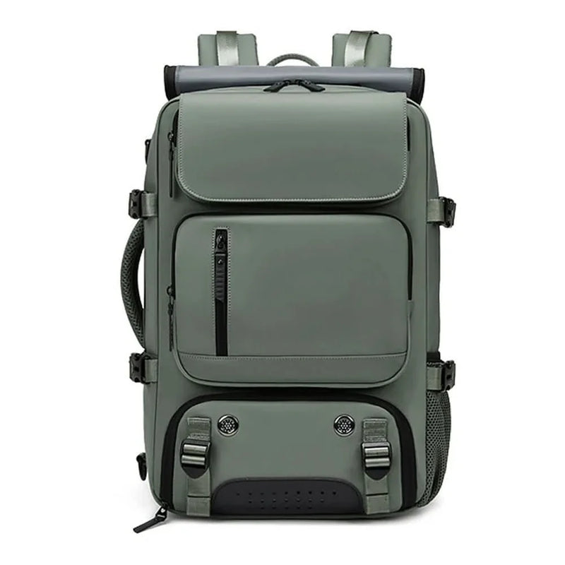 Water-Resistant Travel Backpack with USB Charging Port and Shoe Compartment