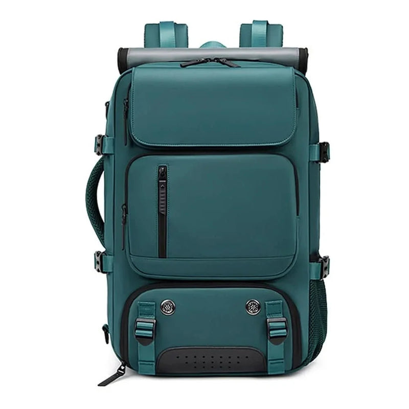 Water-Resistant Travel Backpack with USB Charging Port and Shoe Compartment