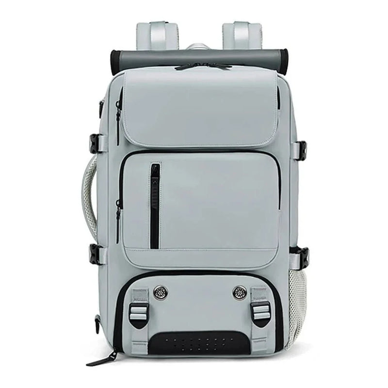 Water-Resistant Travel Backpack with USB Charging Port and Shoe Compartment