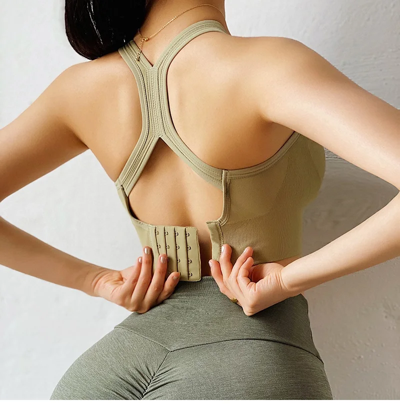 Women's Longline Sports Bra with Adjustable Back Fastening