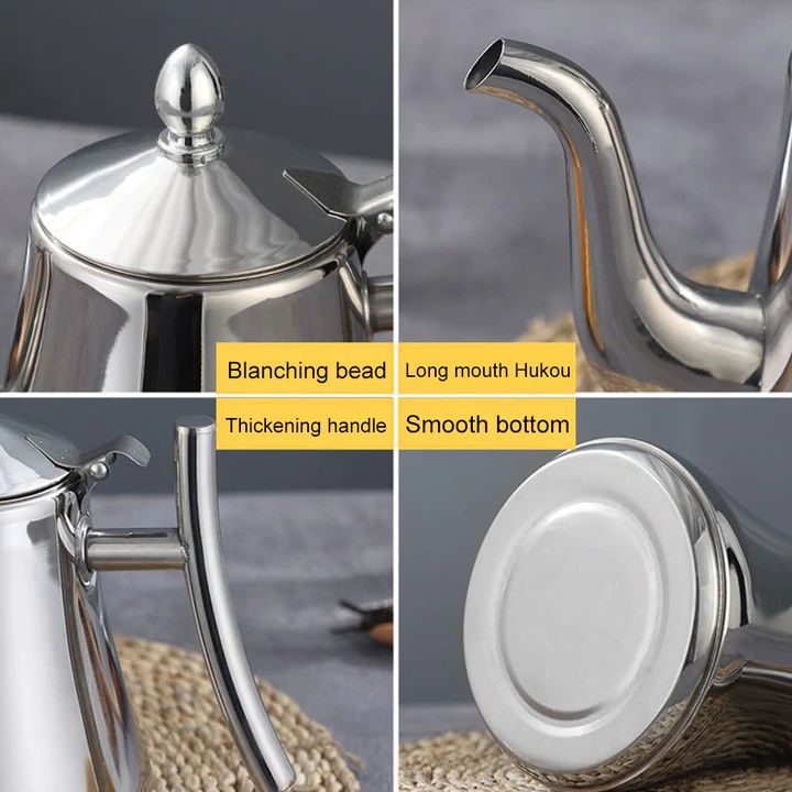 Induction Kettle in Stainless Steel with Filter for Kitchen Use