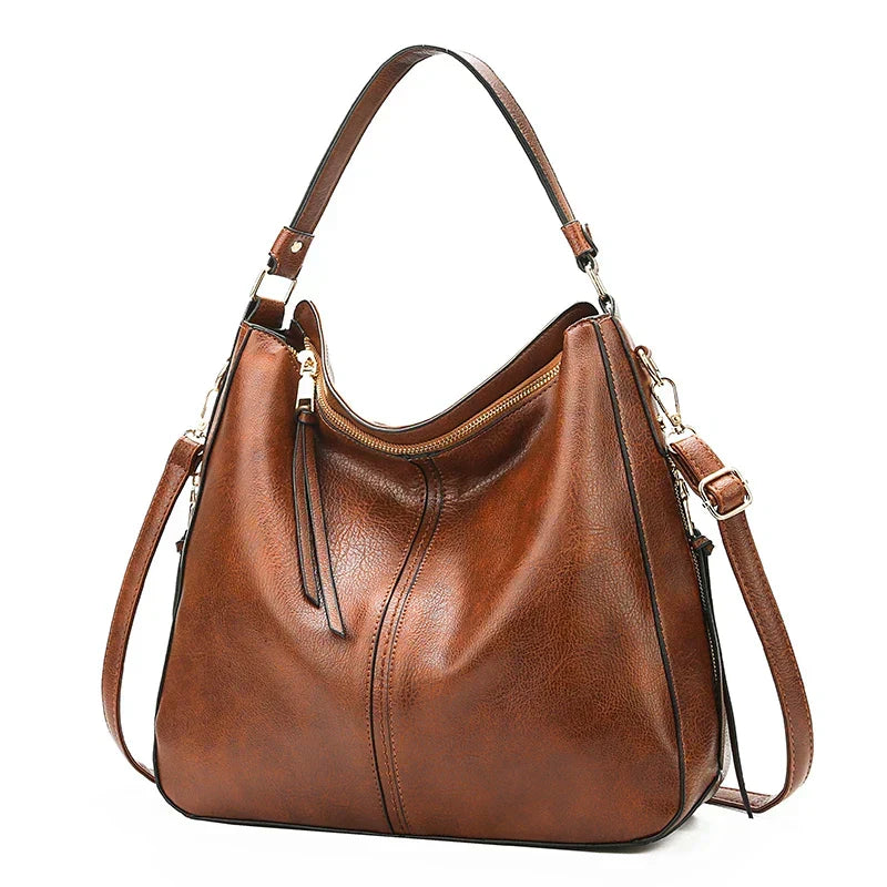 Spacious Soft Structured Shoulder Bag with Adjustable Strap