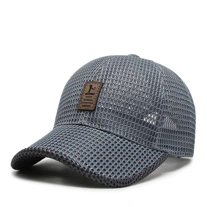 Men's Breathable Mesh Baseball Cap with Adjustable Strap for Summer