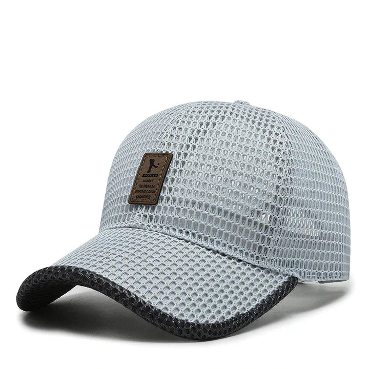 Men's Breathable Mesh Baseball Cap with Adjustable Strap for Summer