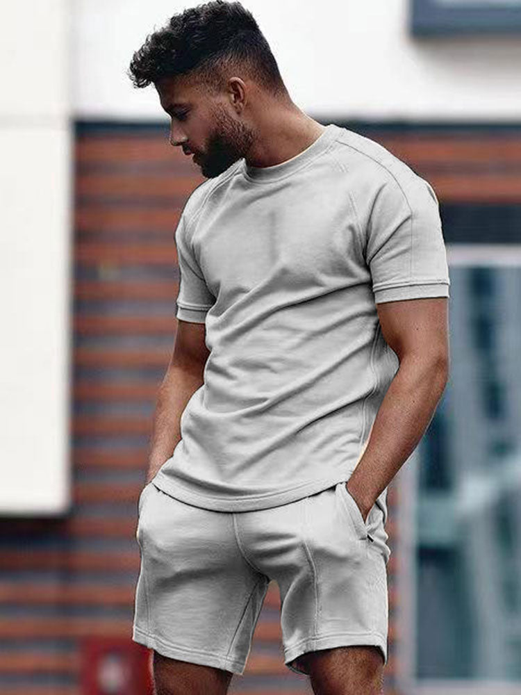 Men's Summer Set with T-Shirt and Shorts Comfort Fit