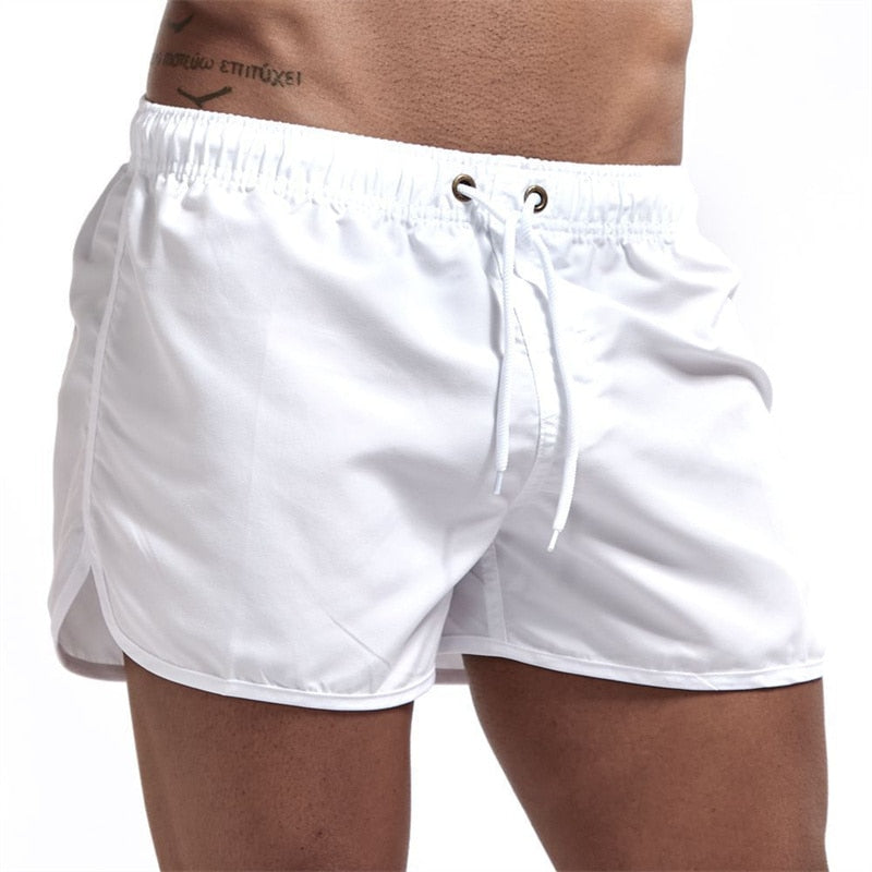 Men's Swimming Shorts with Drawstring and Quick-Drying Fabric