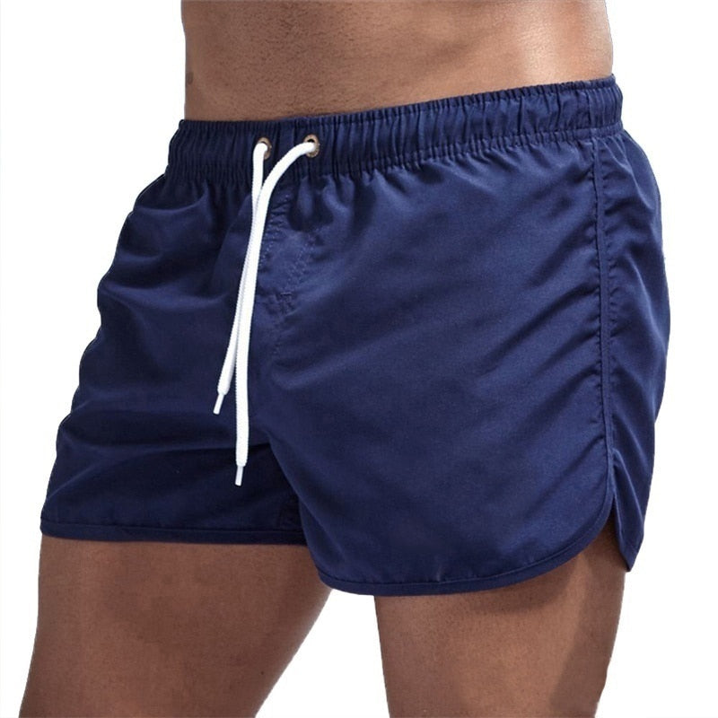 Men's Swimming Shorts with Drawstring and Quick-Drying Fabric