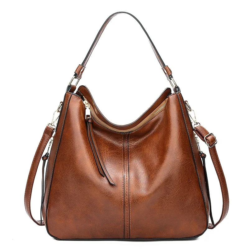 Spacious Soft Structured Shoulder Bag with Adjustable Strap