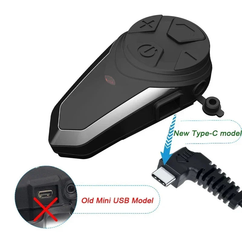 Rexton Bluetooth Motorcycle Helmet Intercom with 1000m Range