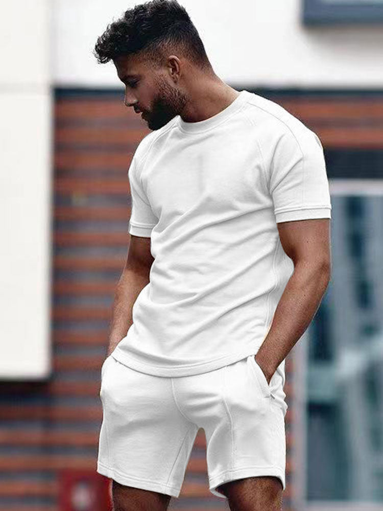 Men's Summer Set with T-Shirt and Shorts Comfort Fit