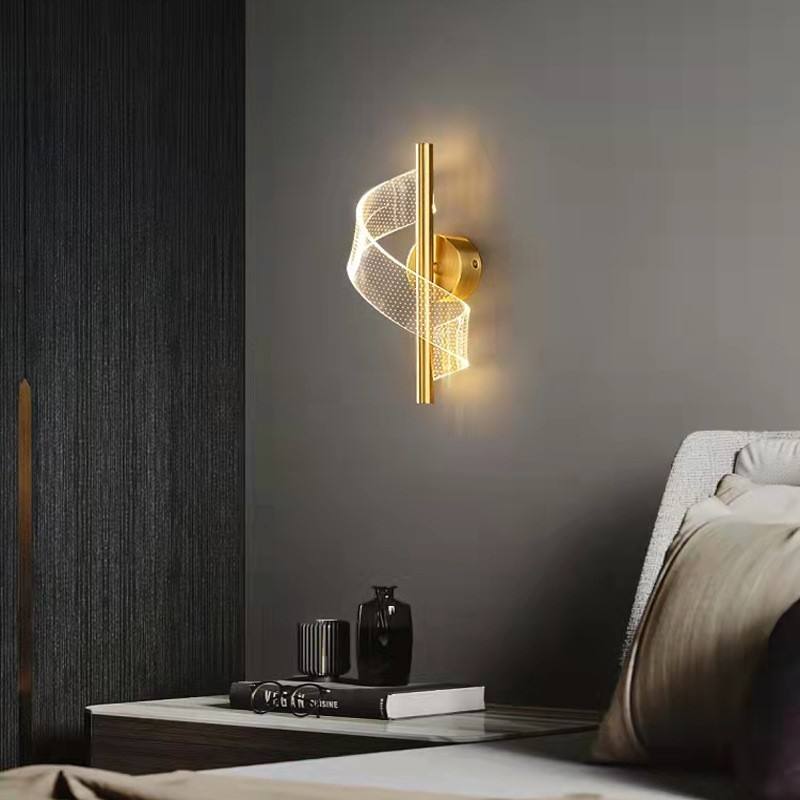 Modern LED Wall Lamp with Wavy Design and Adjustable Light Colours