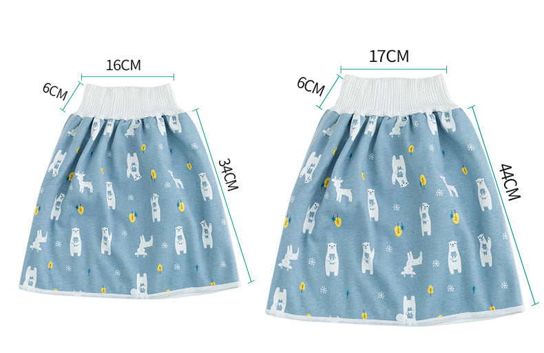Reusable Toddler Potty-Training Shorts and Skirts with Stretch Waist