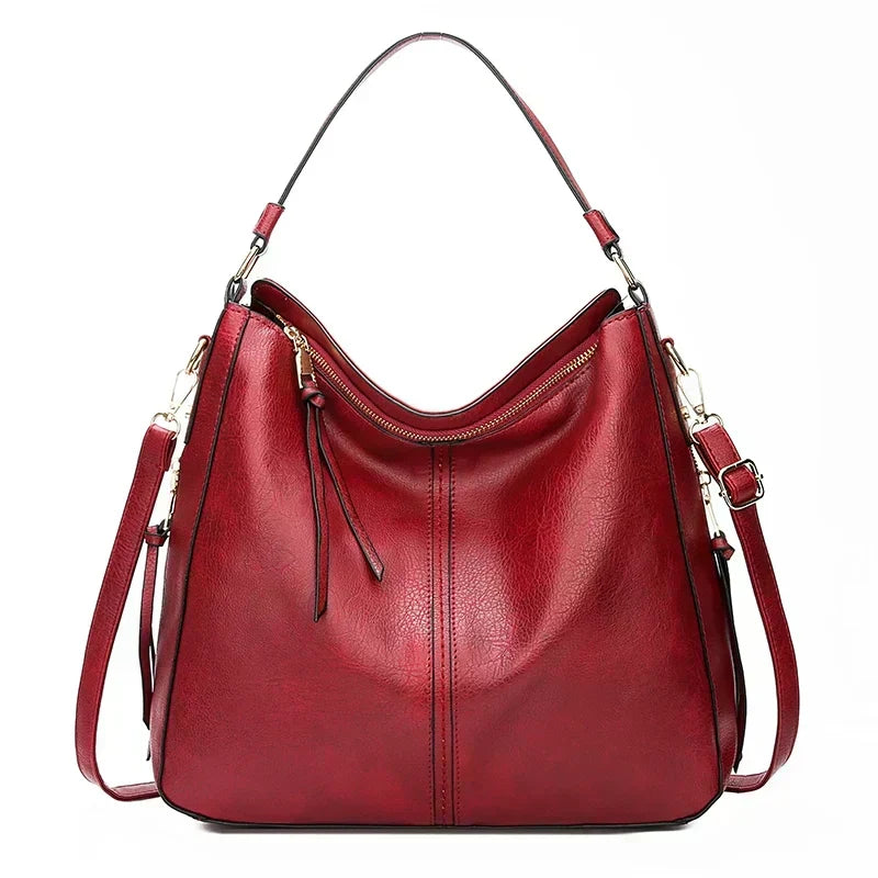 Spacious Soft Structured Shoulder Bag with Adjustable Strap