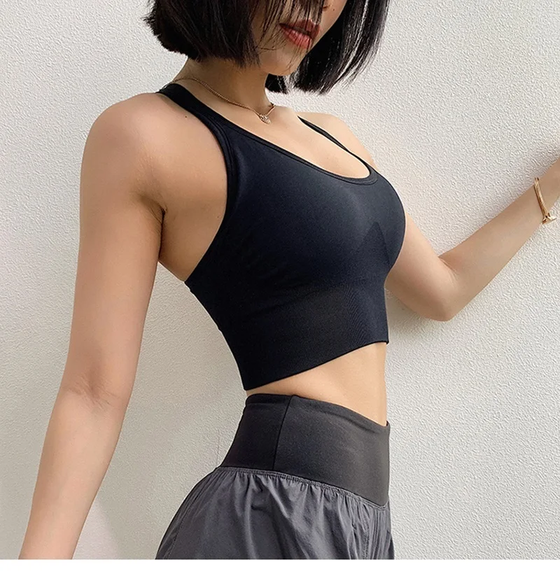 Women's Longline Sports Bra with Adjustable Back Fastening
