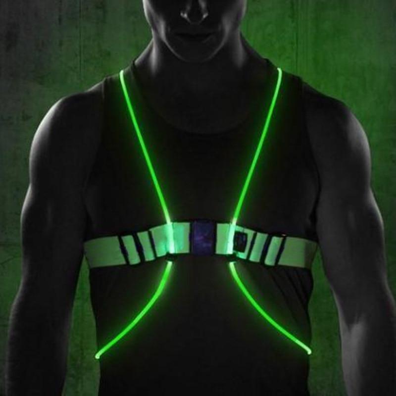 LED High-Visibility Running Vest with Adjustable Reflective Straps