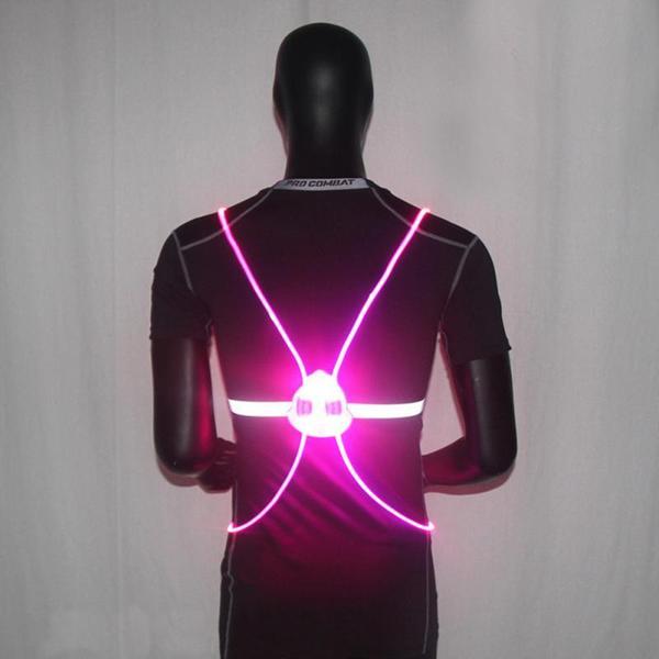 LED High-Visibility Running Vest with Adjustable Reflective Straps