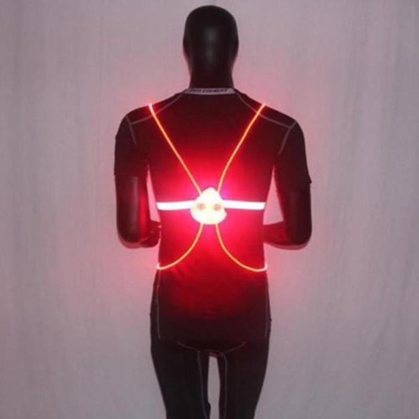 LED High-Visibility Running Vest with Adjustable Reflective Straps