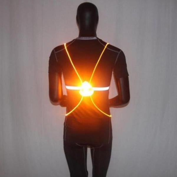 LED High-Visibility Running Vest with Adjustable Reflective Straps