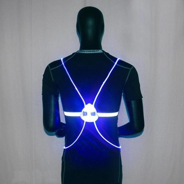 LED High-Visibility Running Vest with Adjustable Reflective Straps