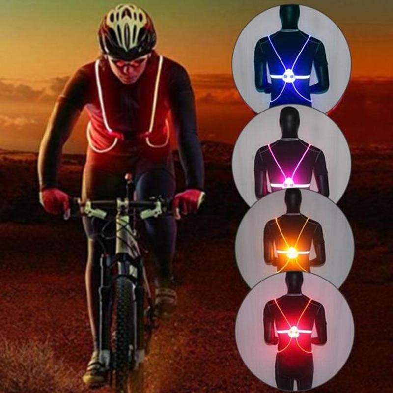 LED High-Visibility Running Vest with Adjustable Reflective Straps