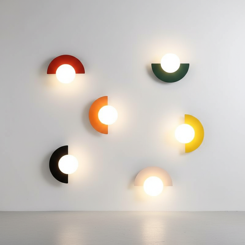 Modern Semi-Circular Wall Light with Soft Globe Illumination