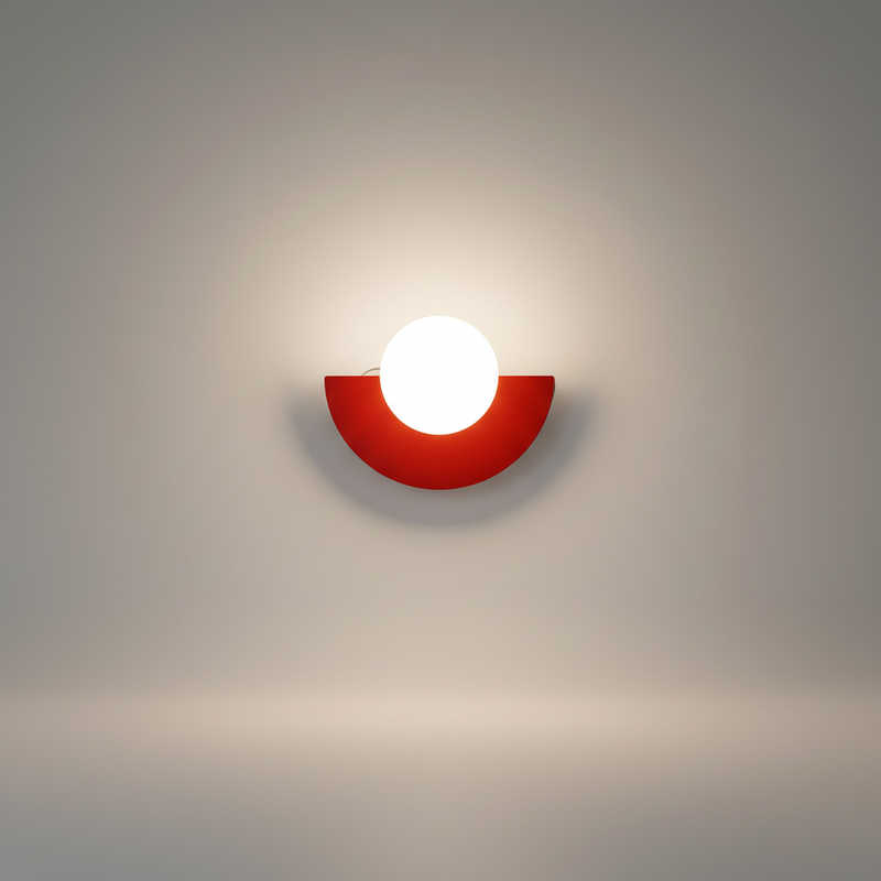 Modern Semi-Circular Wall Light with Soft Globe Illumination