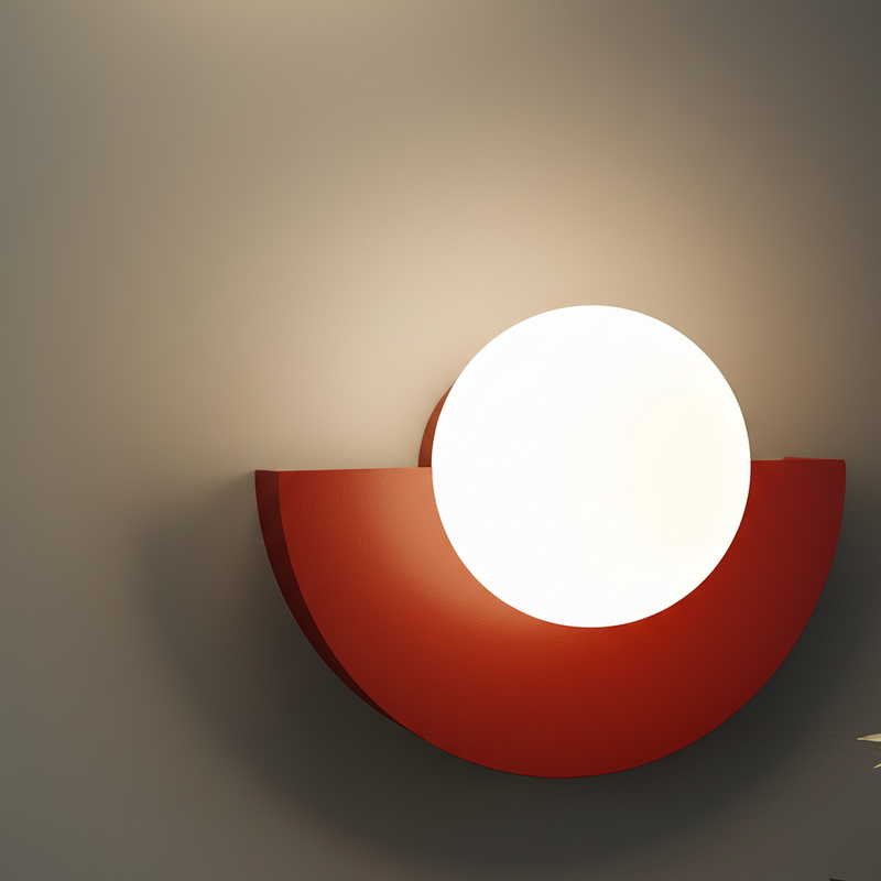 Modern Semi-Circular Wall Light with Soft Globe Illumination