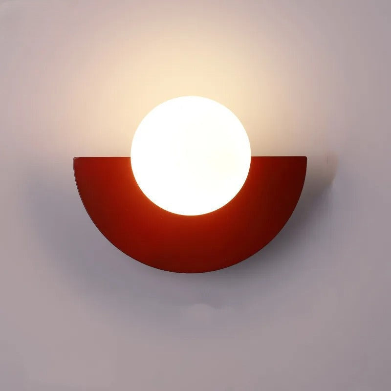Modern Semi-Circular Wall Light with Soft Globe Illumination